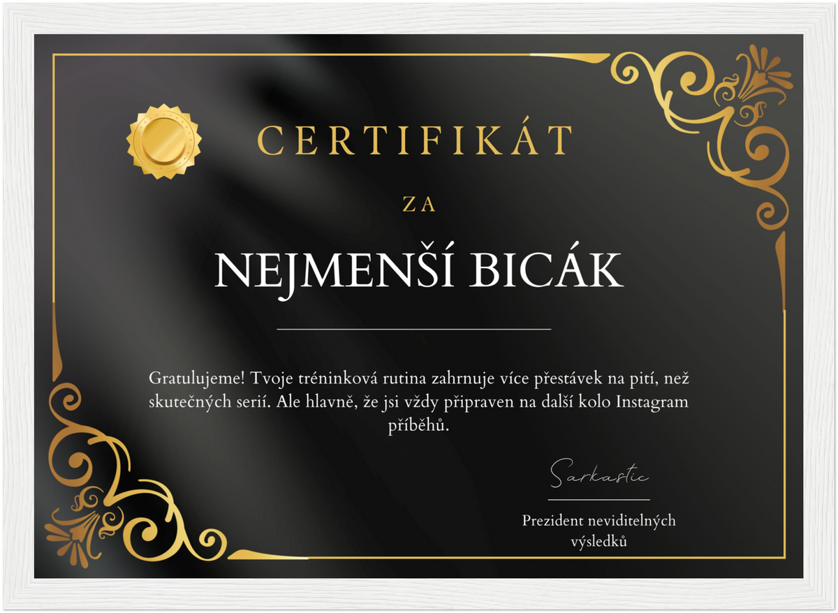 Certifikát Nejmenší Bicák