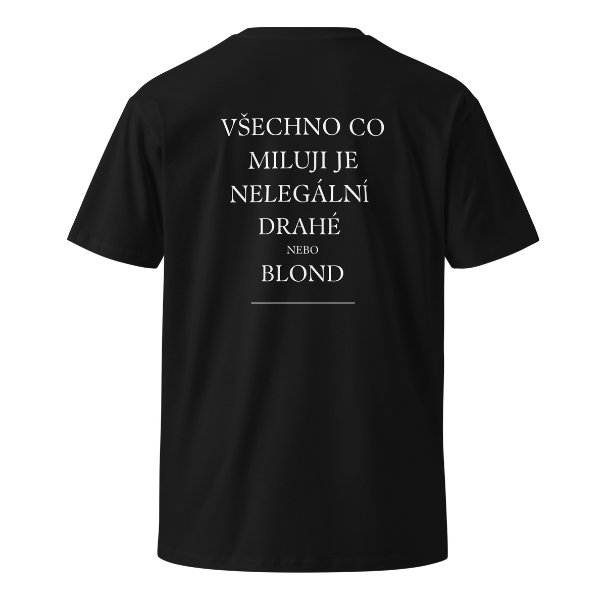 Pánské tričko - Všechno co miluji je nelegální drahé nebo blond