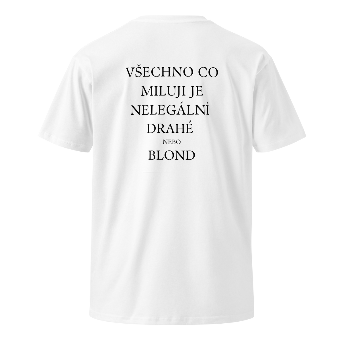 Pánské tričko - Všechno co miluji je nelegální drahé nebo blond