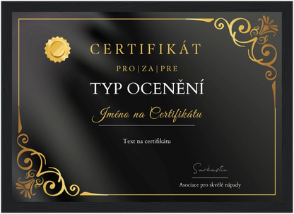 Certifikát - Vlastní Návrh