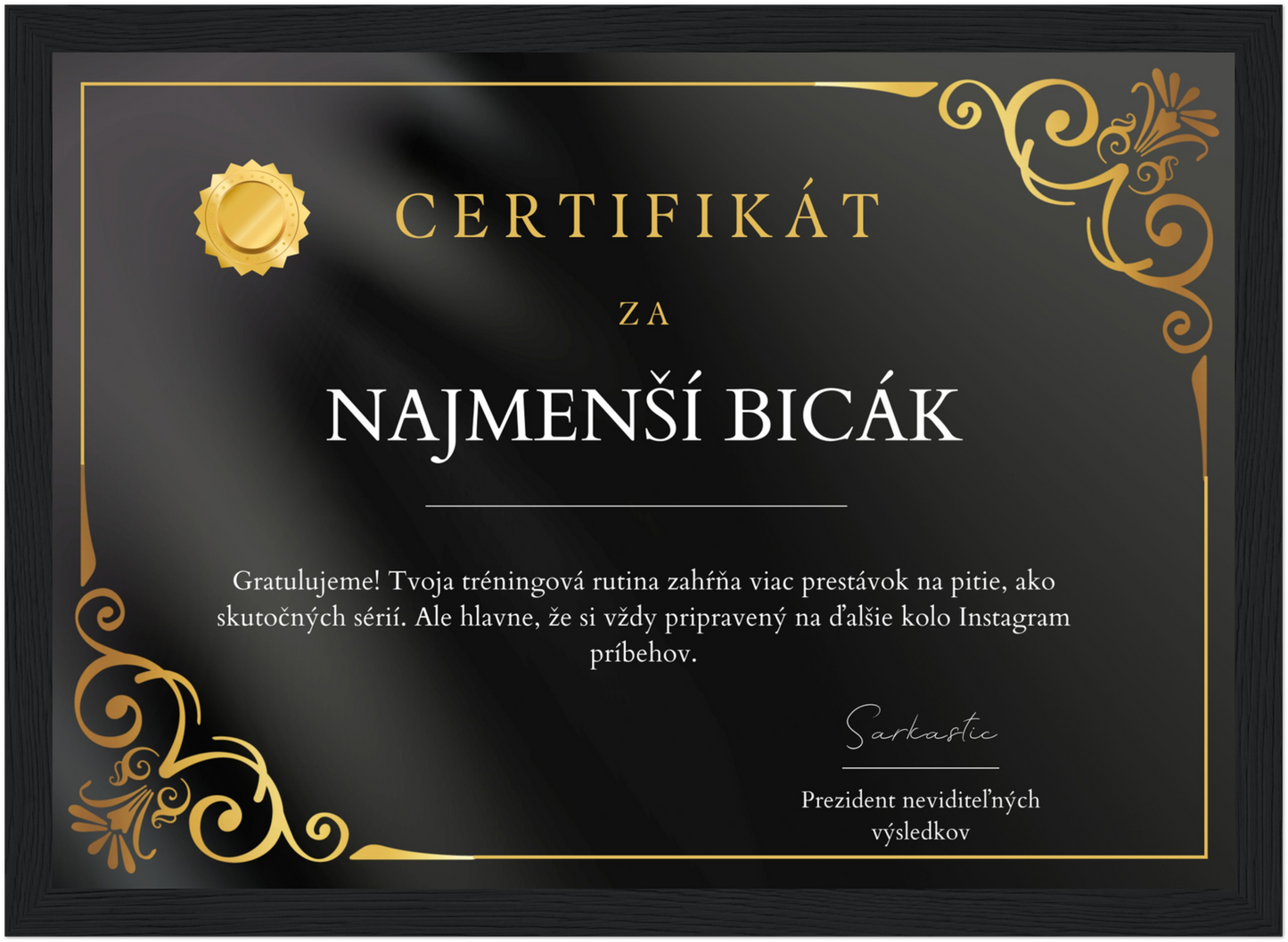 Certifikát Najmenší Bicák (SK)