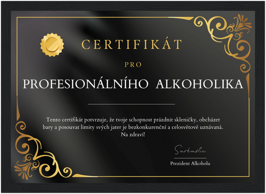 Certifikát Profesionální Alkoholik