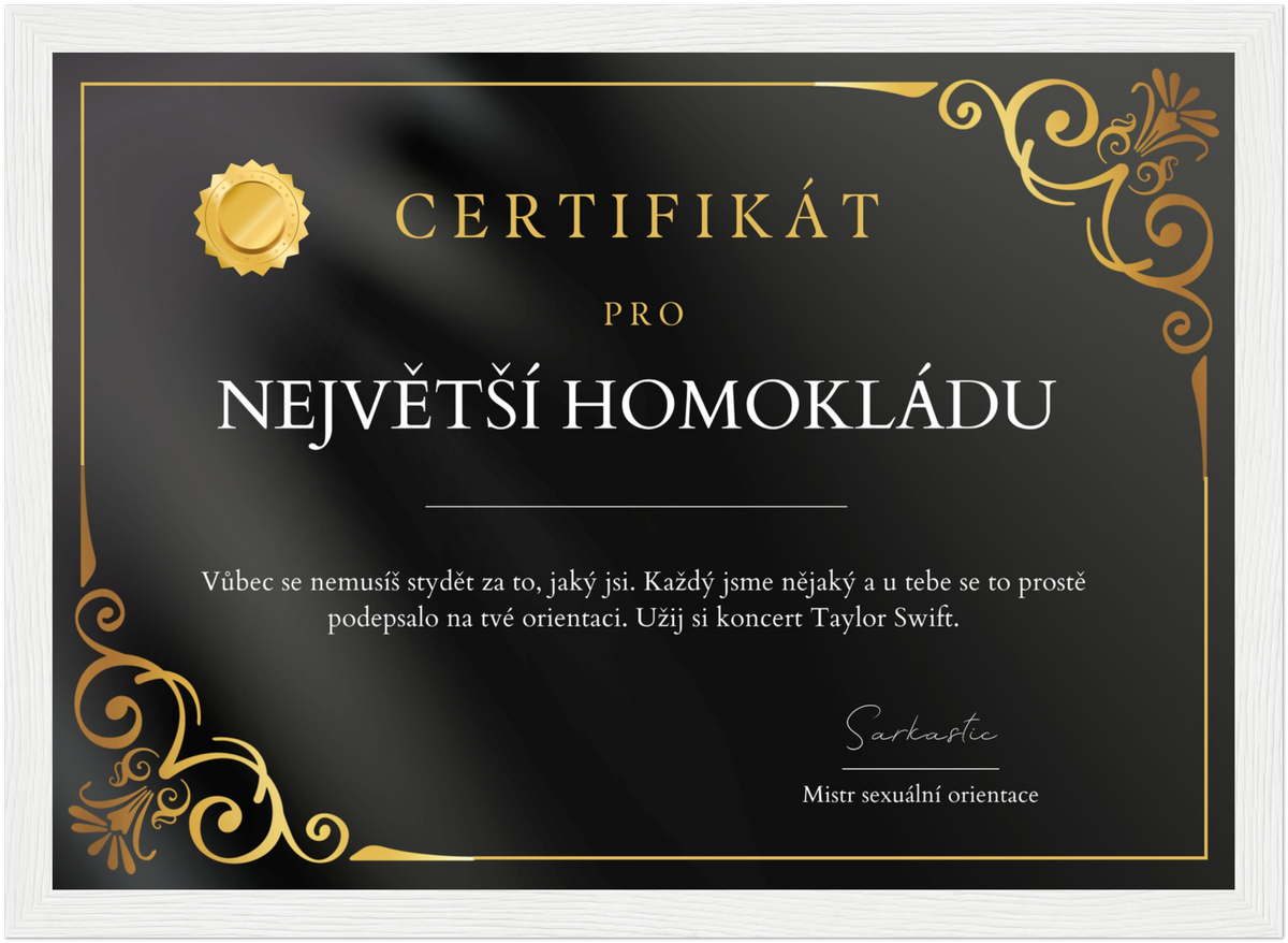 Certifikát Největší Homokláda