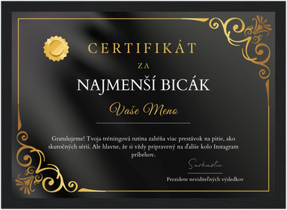 Certifikát Najmenší Bicák (SK)