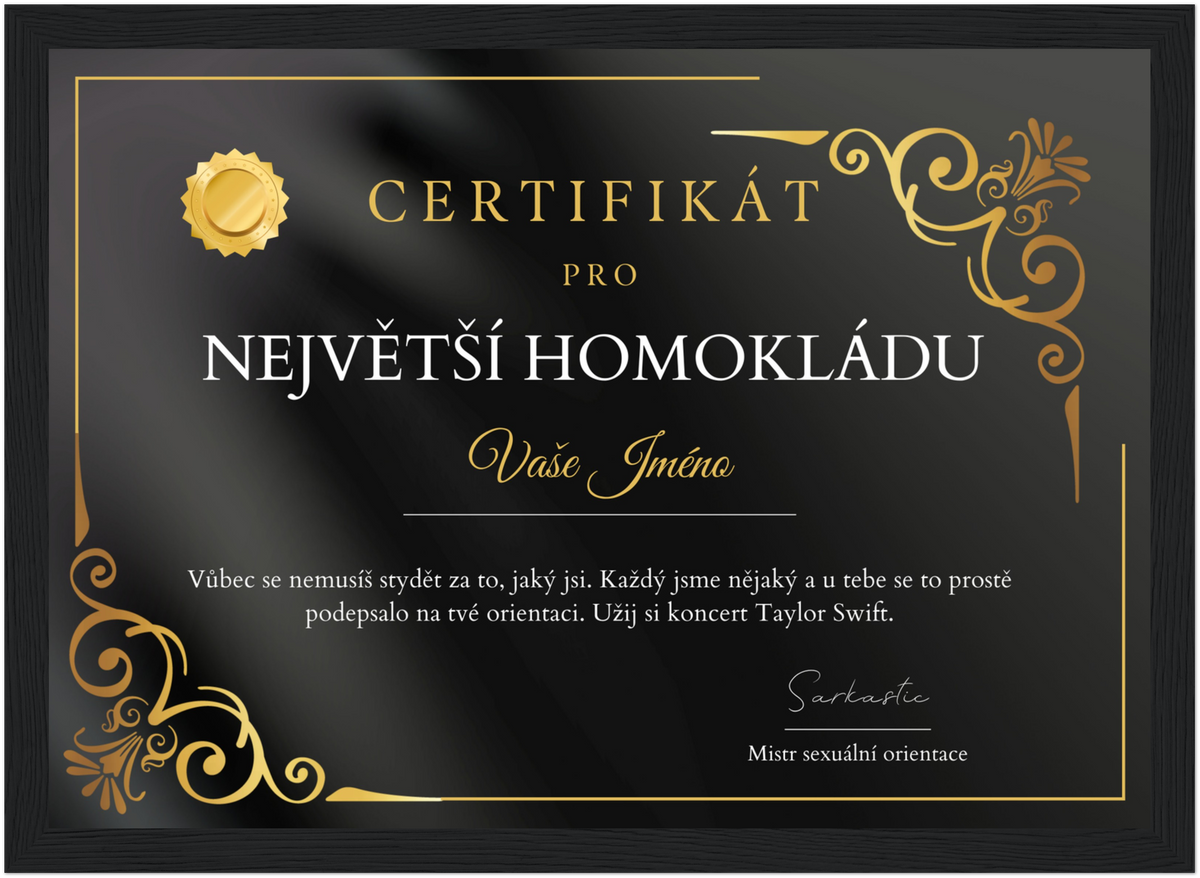 Certifikát Největší Homokláda